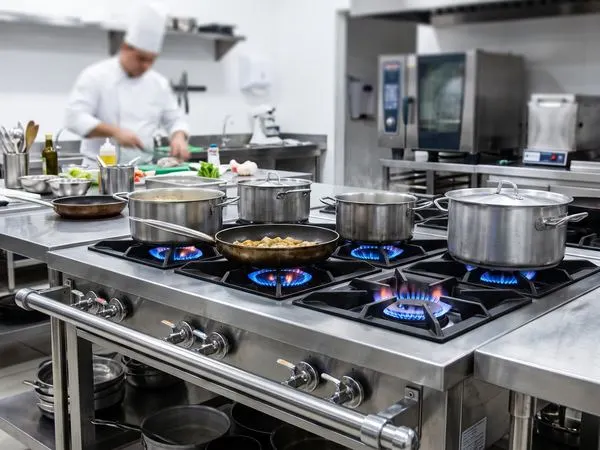 Instalação de gás comercial em restaurante ou estabelecimento industrial